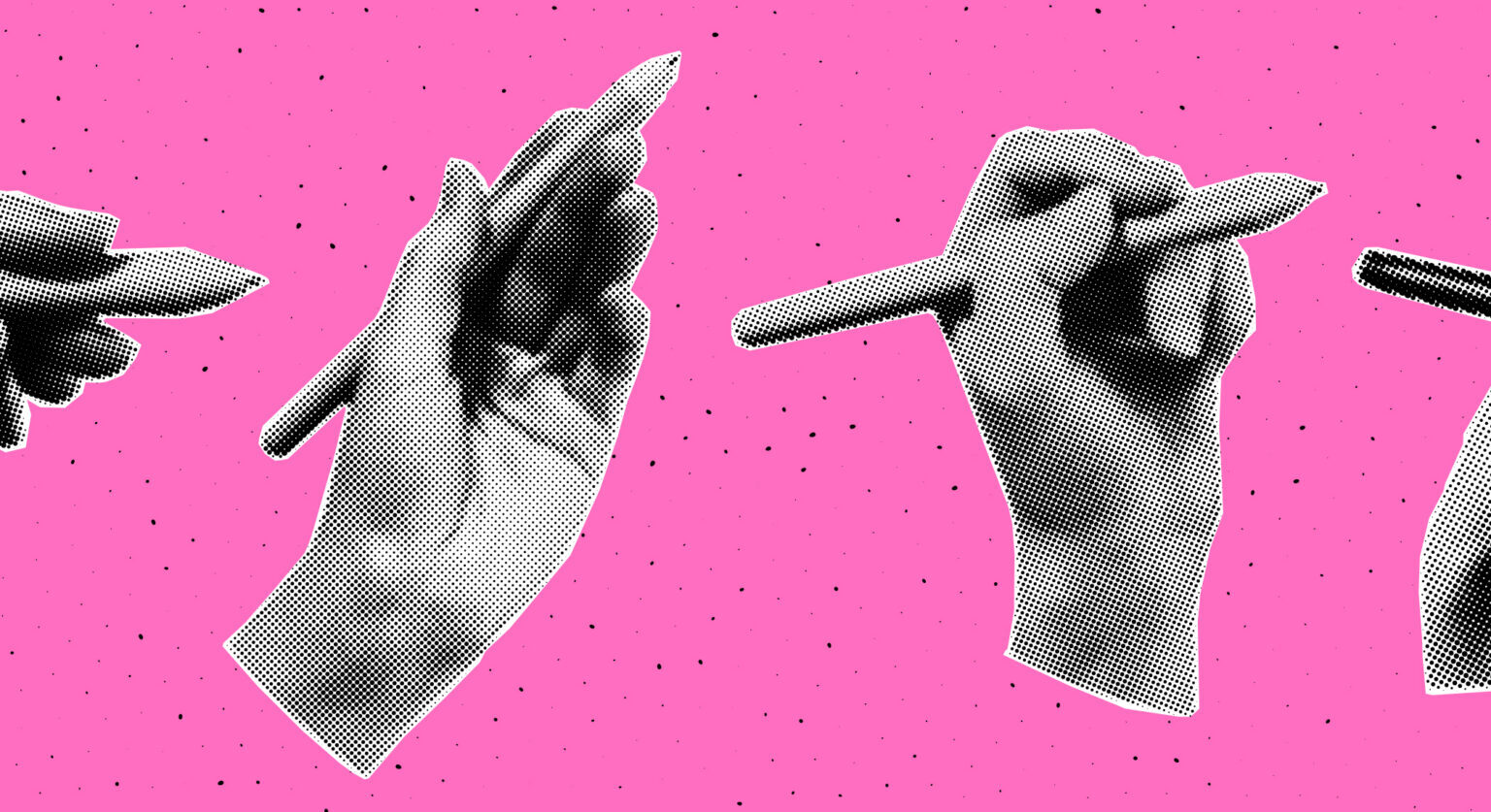 A line of hands holding pencils