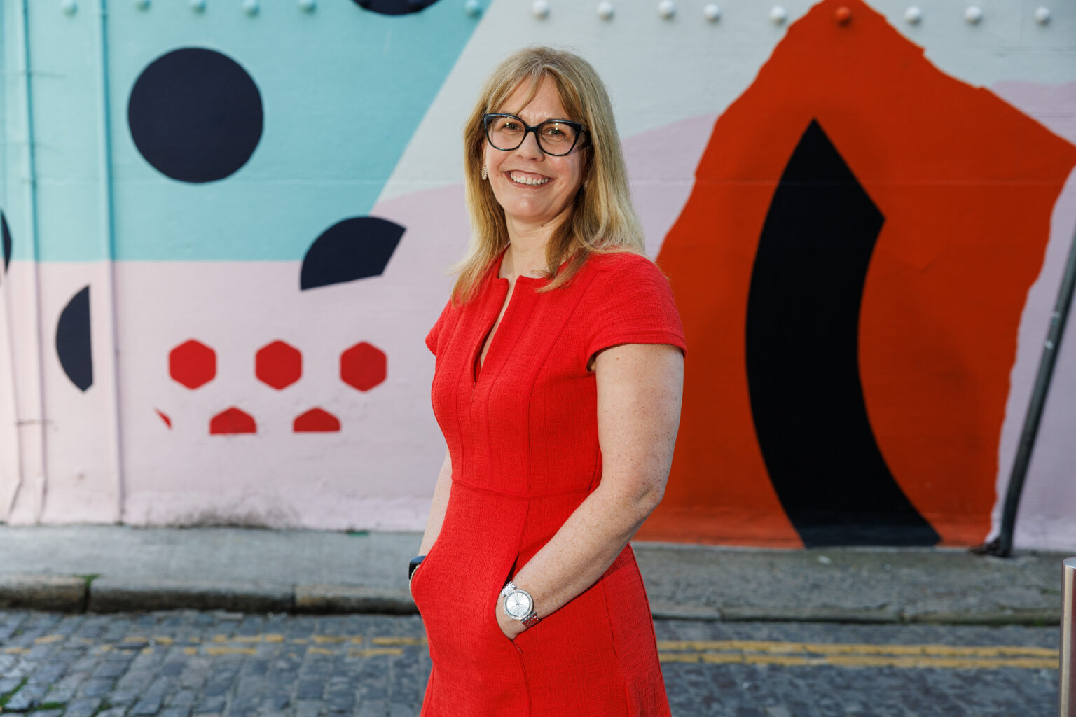 Jennifer Farrelly, Global Chief Executive of GOAL, the international humanitarian response agency, pictured outside Chartered Accountants House in Dublin